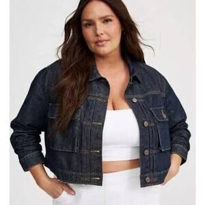 Torrid Denim Trucker Jacket 5X Plus NWT Rigid Vintage Jean